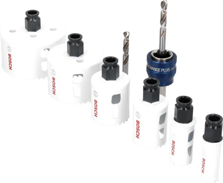 Produktbild Bosch Professional Zubehör 9-teiliges Elektriker-Set, 4 Lochsägen Progressor for Wood&Metal (19 mm, 25 mm, 38 mm, 44 mm, 83 mm, 68 mm)