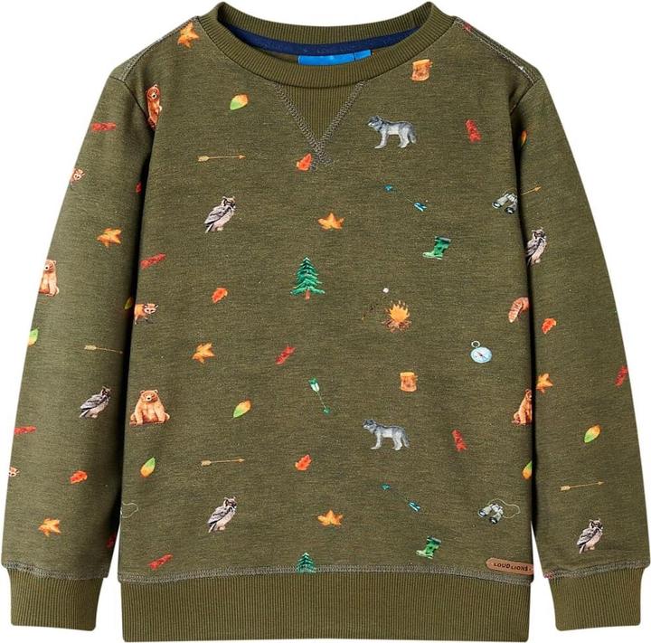 VidaXL Kinder-Sweatshirt Khaki 104,Material: 95 % Baumwolle. 5 (104)