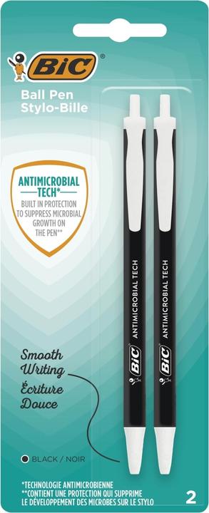 Produktbild Bic Kuglepen Antimicrobial Tech Medium sort - certificeret som antimikrobiel overfladebeskyttelse -