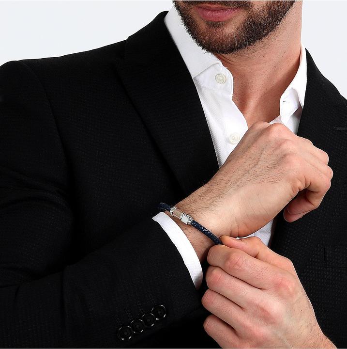 Immagine prodotto Maserati Bracciale in pelle (22 cm, Acciaio inossidabile, Cuoio, Riciclato)