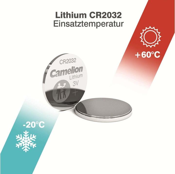 Productafbeelding Camelion CR2032-BP5 - Wegwerpbatterij - CR2032 - Lithium - 3 V - 5 stuk(s) - Button/Coin (5 Pcs., CR2032, 220 mAh)