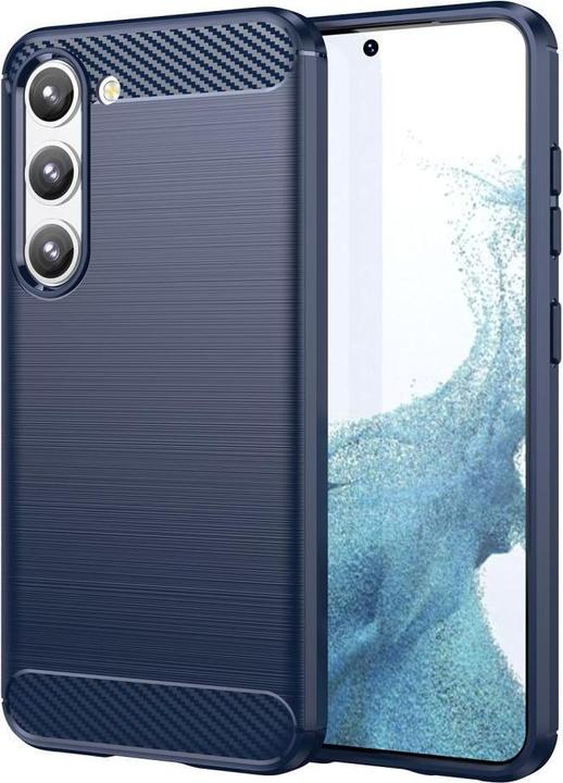 Actual product image Hurtel Carbon Case for Samsung Galaxy S23 flexible silicone carbon cover blue (Samsung Galaxy S23+)