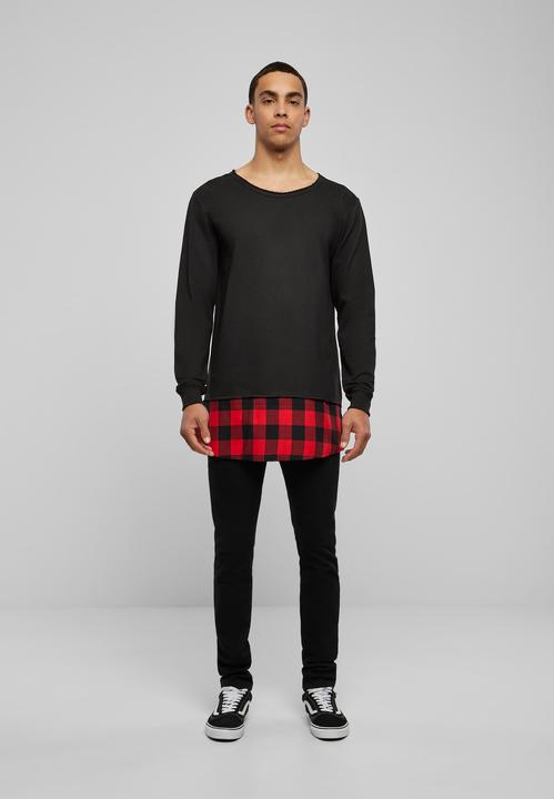 Actual product image Urban Classics Long Flanell Bottom Open Edge Crewneck (M)