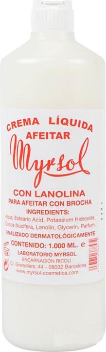 Actual product image Myrsol Lanolina Liquid Shaving Cream 1000ml By (1000 ml)