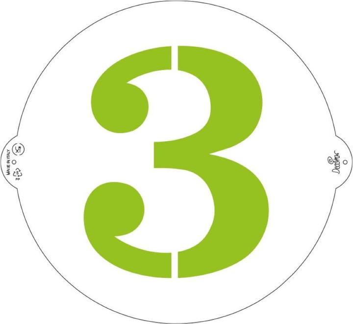 Image du produit Decora Pochoir - chiffre 3 (25cm)