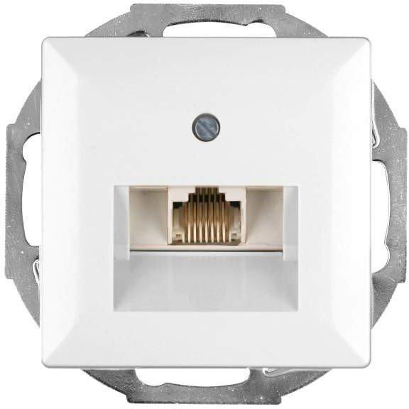 Immagine prodotto Abex Gniazdo RJ45 komputerowe pojedyncze nieekranowane 6Cat biały