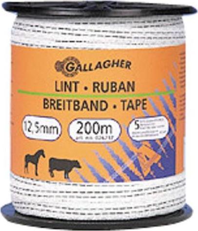 Immagine prodotto Gallagher Bande plastique blanc 10 mm x 200 m (12.50 mm)
