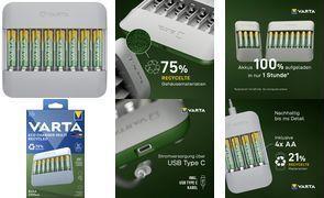 Produktbild Varta Eco Charger Multi (1 Stk., AA, AAA, HR6, 1600 mAh, Ladegerät inkl. Akku)