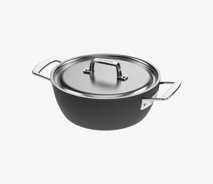 Actual product image Demeyere Black 5 Conische sudderpot met deksel 24 cm - 3,3 l (24 cm, Casserole + Stewpot, Stainless steel)