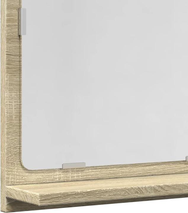 Produktbild VidaXL Badspiegel Wandspiegel Badezimmerspiegel Spiegel mit Ablage Sonoma-Eiche (40 x 37 cm)