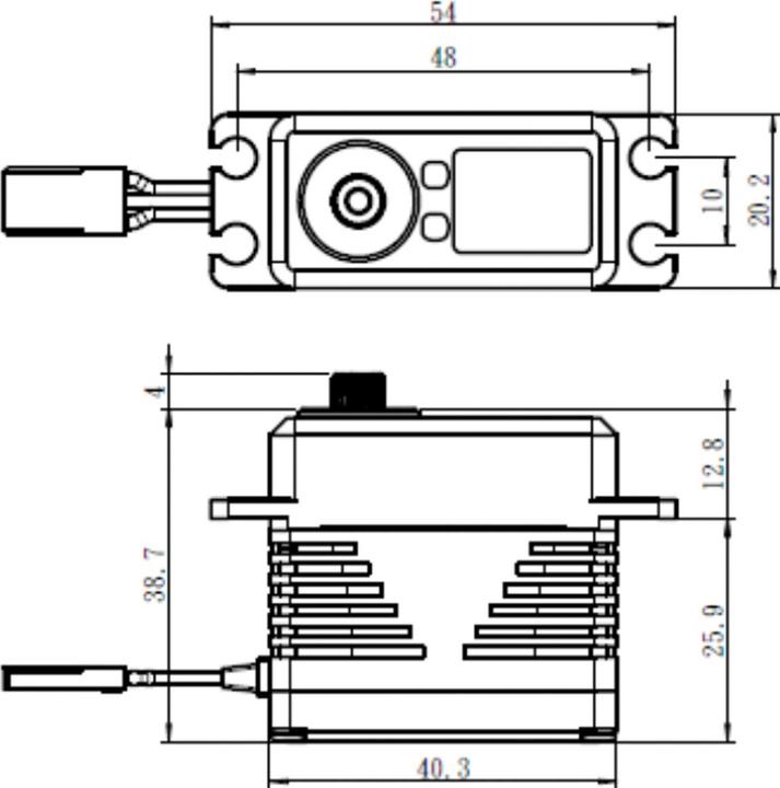 Actual product image Savöx sw-2290sg (7.4v/55kg/0.13s) digital hv servo waterproof black line