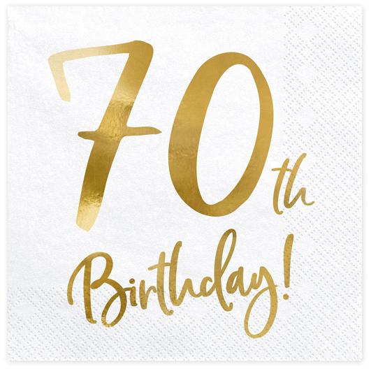 Produktbild Partydeco 70 Jahre (20 x, 33 x 33 cm)