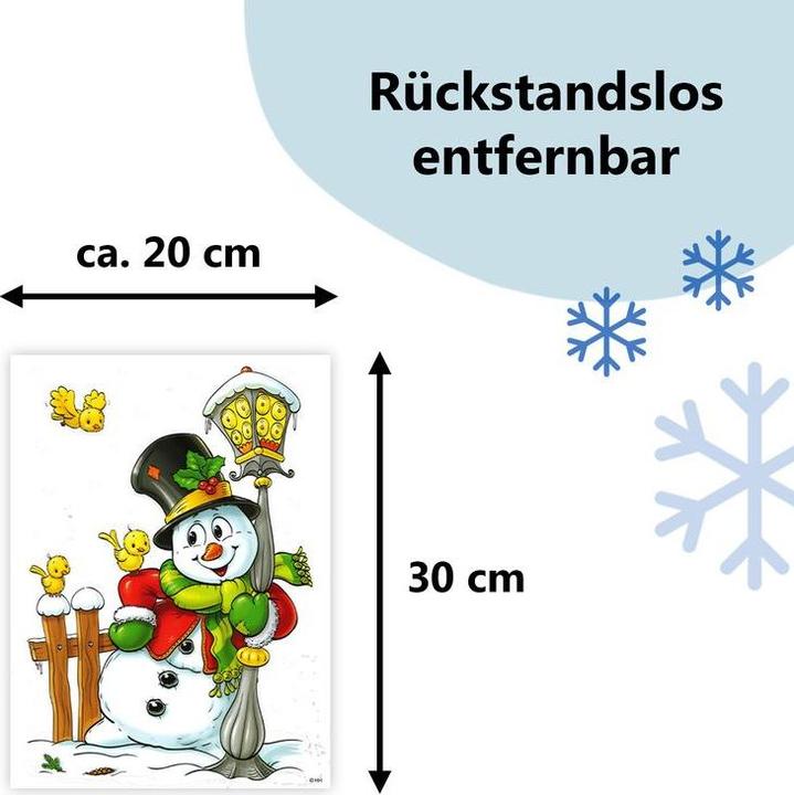 Immagine prodotto Hermex Set di 9 immagini per finestre Motivi natalizi adesivi per finestre