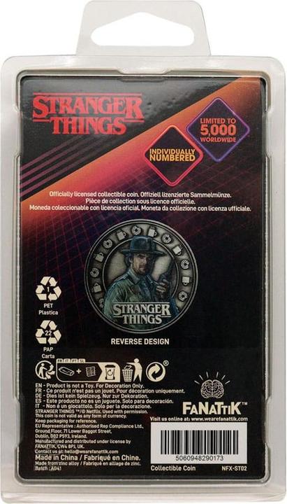 Actual product image Fanattik Stranger Things collectible coin Eleven & Hopper 4 cm
