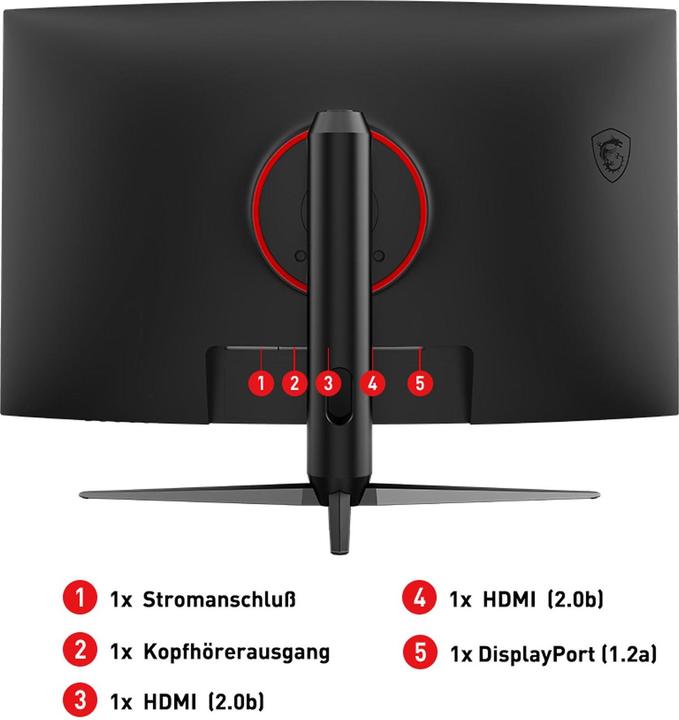 Produktbild MSI Optix G321CQPDE E2 (2560 x 1440 Pixel, 31.50")