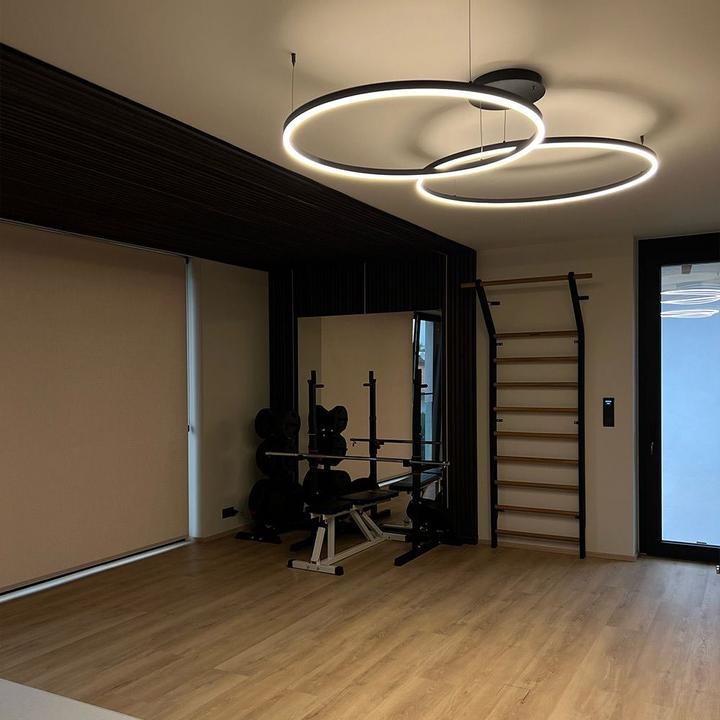 Produktbild s.luce Hängelampe Ring Schwarz Ø 120 | 100cm