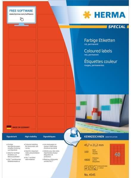 Image du produit HERMA Étiquettes couleur A4