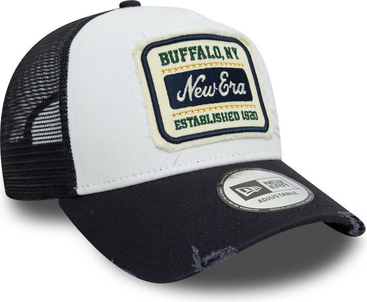 Actual product image New Era Distress Vintage Mesh Trucker Cap - BRAND PATCH (One size)