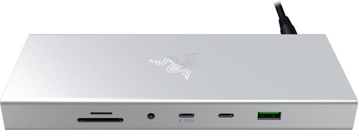Actual product image Razer NB Acc Dock USB-C 4 Mercury (RC21-02280200-R3EK) (USB-C, 14 Ports)