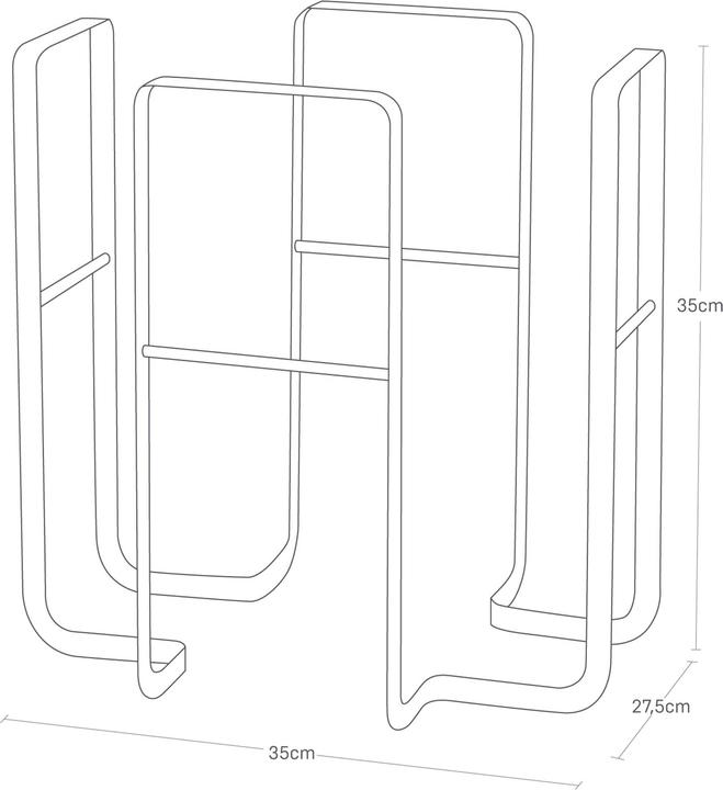 Actual product image Yamazaki TOWER magazine rack (28.5 x 35 x 37 cm)