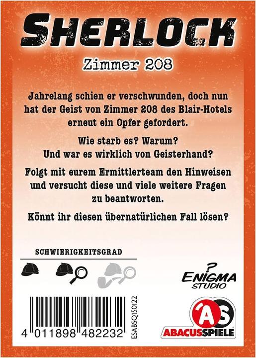 Produktbild Abacus Sherlock – Zimmer (Deutsch)