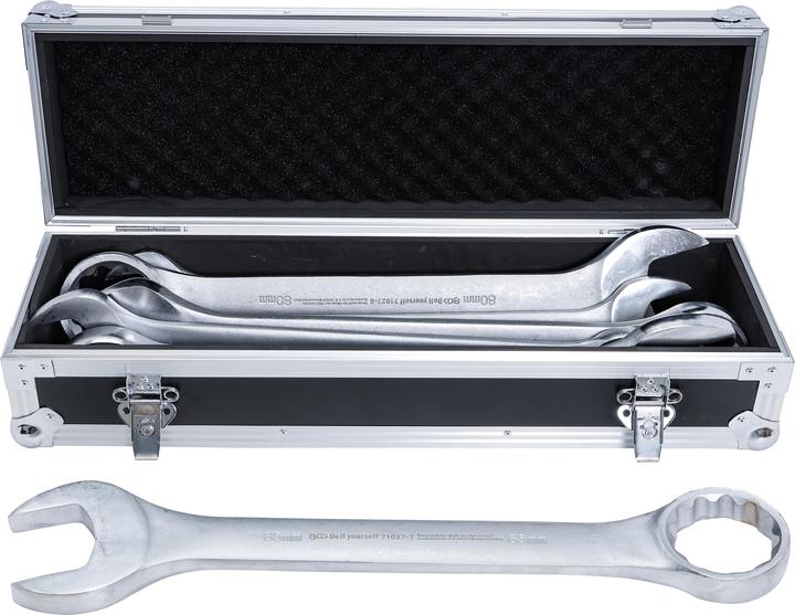 Actual product image BGS Combination Spanner Set XXL 55 - 85 mm 7 pcs. (63 mm, 62 mm, 67 mm, 56 mm, 58 mm, 71 mm, 85 mm, 66 mm, 65 mm, 78 mm, 80 mm, 76 mm, 68 mm, 82 mm, 77 mm, 55 mm, 60 mm, 70 mm, 75 mm, 74 mm, 57 mm)