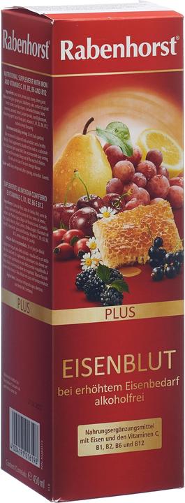 Image du produit Vitaminplus Rabenhorst Sang de Fer plus 450 ml (1 pièce(s), Liquide, 820 g)