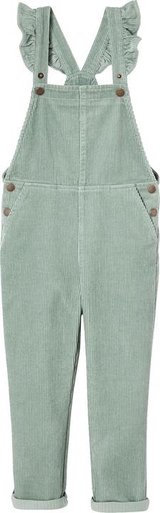 Actual product image Vertbaudet Girls' corduroy dungarees with flounce straps (146)