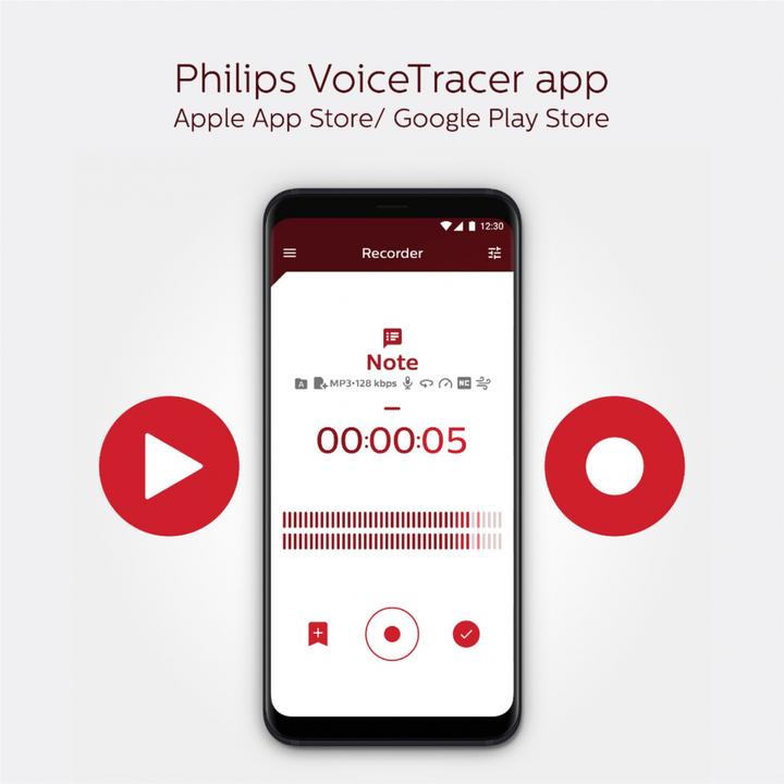 Image du produit Philips DVT6115 Traceur vocal numérique (8 Go)