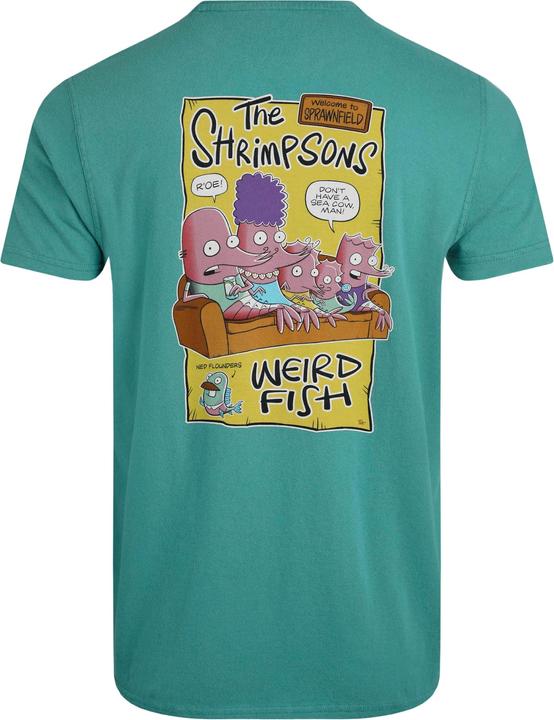 Actual product image Weird Fish Mens Shrimpsons Back Print T-Shirt (L)