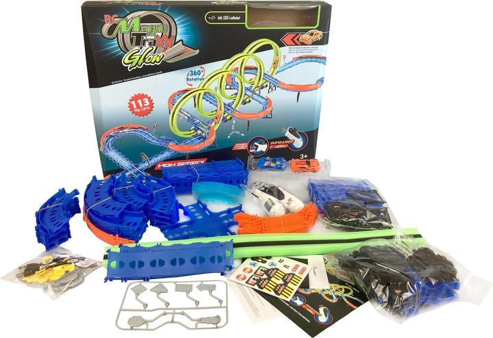 Image du produit Amewi Magic Traxx Glow racetrack 113 pièces avec 2 voitures