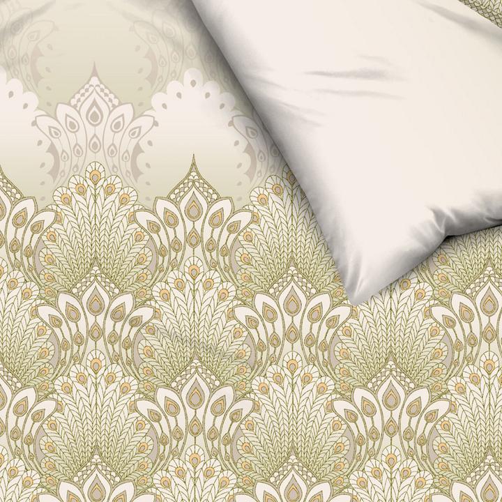 Actual product image Kaeppel Beaver bed linen Venice olive (Duvet cover, 135x200 cm, 80x80 cm)