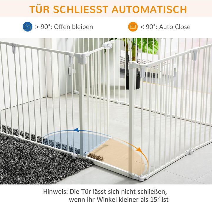 Produktbild PawHut Hunde Absperrgitter bestehend aus 8 Panelen (62.50 cm)