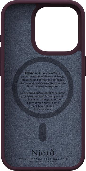 Actual product image Njord Salmon Leather Magsafe Case for iPhone 15 Pro, Rust (Apple iPhone 15 Pro)