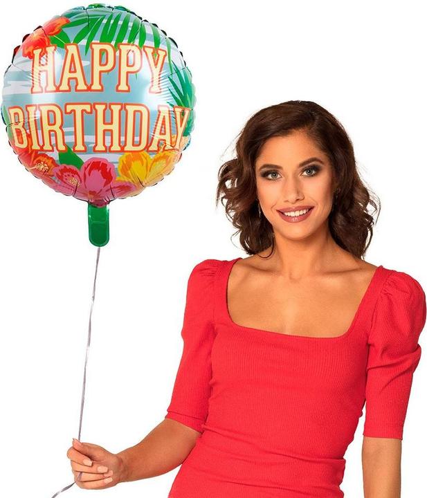 Produktbild Boland Folienballon Paradise Happy Birthday zweiseitig Ø45cm (1 x)