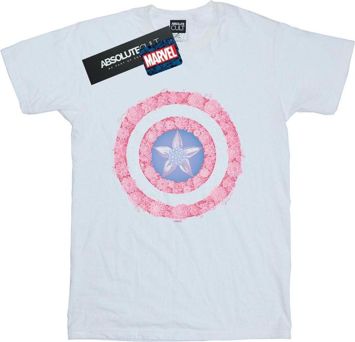 Captain America Flowers Shield TShirt