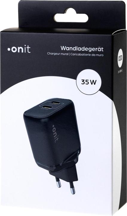 Image du produit Onit USB-Wandladegerät Dual 2C 35 W GaN Schwarz (35 W)