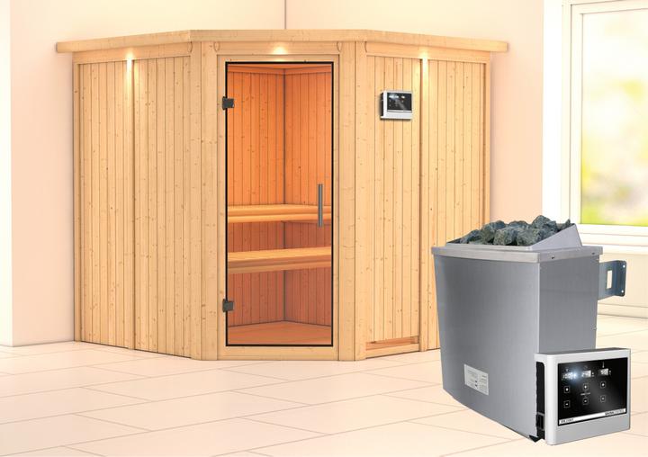 Actual product image Karibu Jarin with roof wreath (9 KW external control)