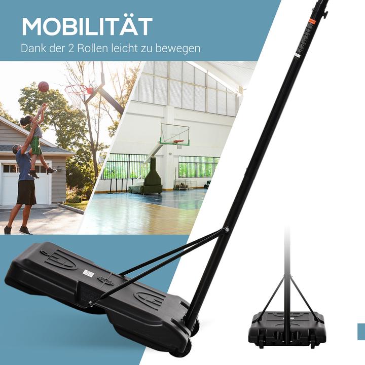 Actual product image Homcom Basketballkorb Metall, PE Schwarz+Weiss