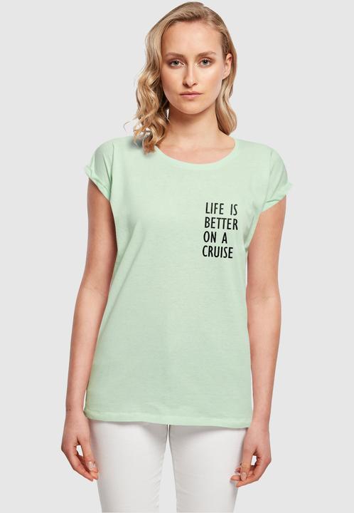 Produktbild Merchcode Ladies Life Is Better Extended Shoulder Tee - 113659 (XS)
