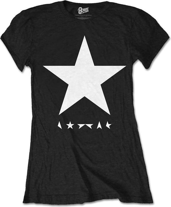 Actual product image Rock Off David Bowie T-Shirt: Blackstar White Star on Black (S)