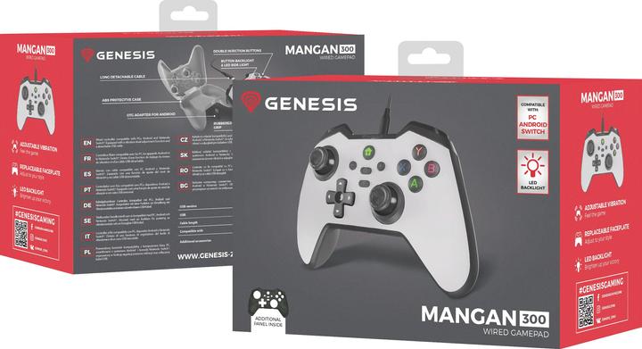 Produktbild Genesis Gamepad MANGAN 300 kabelgeb. /schwarz (Android, PC, Switch)