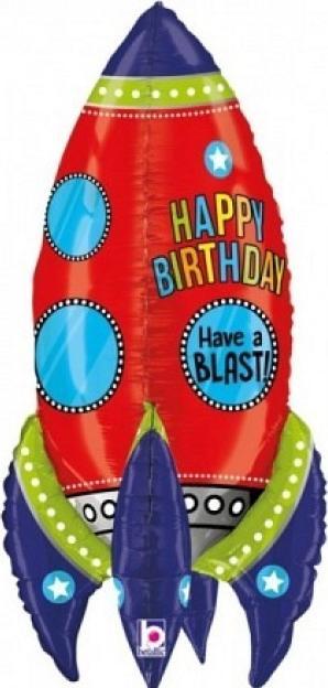 Produktbild Grabo Balloons XXL Raketen Happy Birthday Ballon