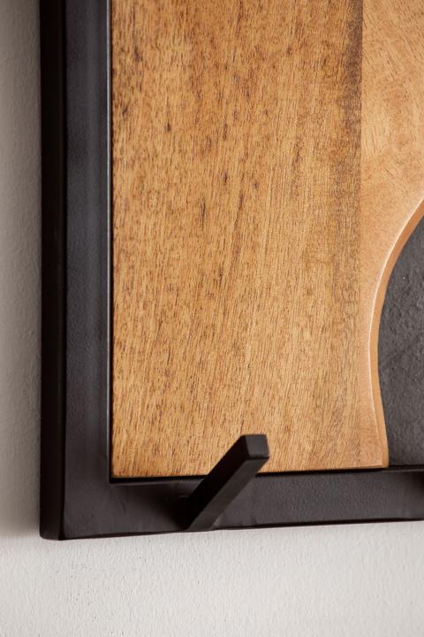 Produktbild FineBuy Wandgarderobe FB95866 Metall Schwarz