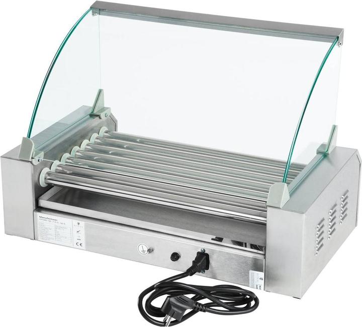 Produktbild Royal Catering Hot Dog Maker Grill Hot Dog Gerät Hotdog Rollen Grill Edelstahl 1400 W 7 Rollen