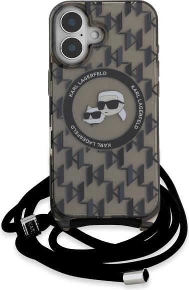Productafbeelding Karl Lagerfeld KLHMP16SHCKCKLCK iPhone 16 6,1" czarny/zwart hardcase IML Crossbody Monogram Karl (Apple iPhone 16)