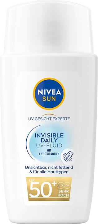 Actual product image NIVEA UV Face Invisible Daily Fluid SPF 50+ (Suntan cream, SPF 50+, 40 ml, 70 g)