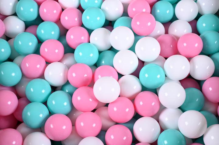 Immagine prodotto Knorrtoys Bällebad soft - "Grey" - 300 balls rose/creme/lightblue (ca. 6cm Durchmesser)