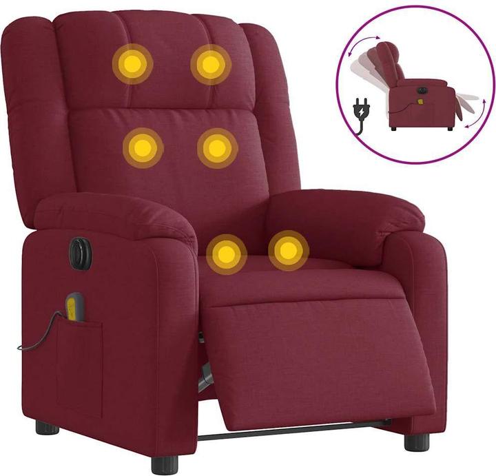 Immagine prodotto VidaXL Sedia da massaggio elettrica in tessuto