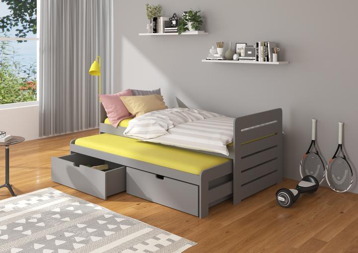 Actual product image ADRK Furniture Double bed with mattresses TOMI 180x80 (180 x 80 cm)